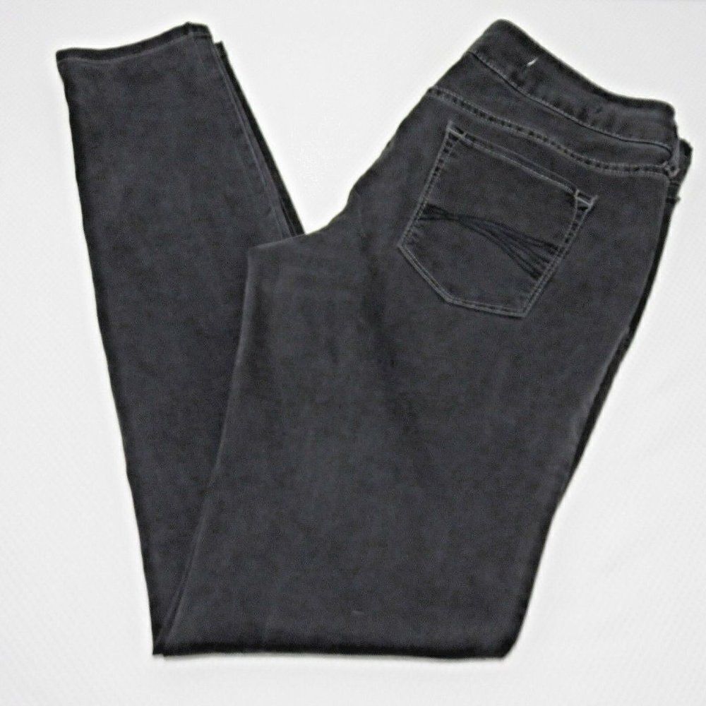 Decree 13 Black Gray Stretch Denim Jeggings